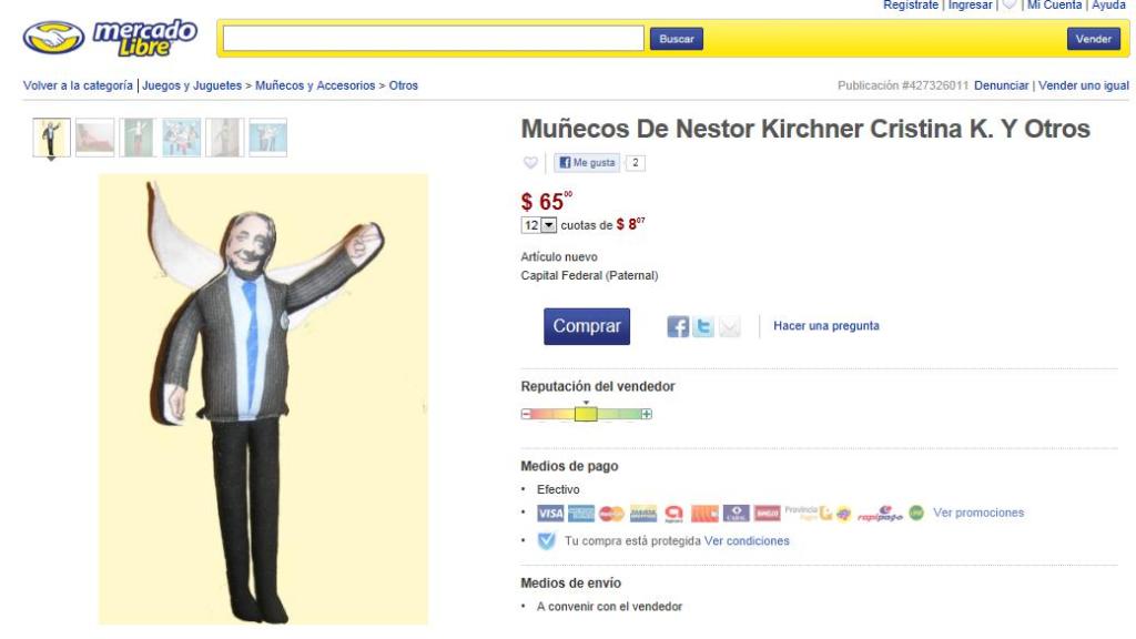 muñequitos de nestor y cristina ya se consiguen por $65